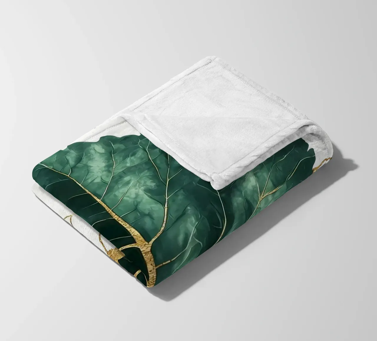 Arte minimalista in foglia d'oro coperta in pile da Ginnery