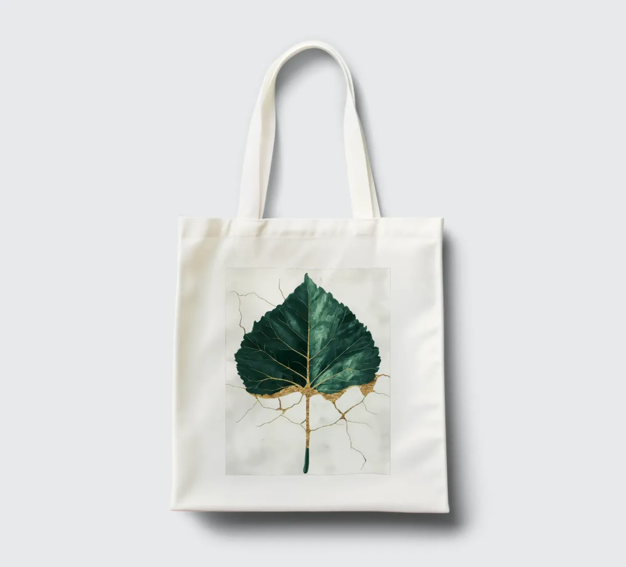 Arte minimalista in foglia d'oro borsa in juta da Ginnery