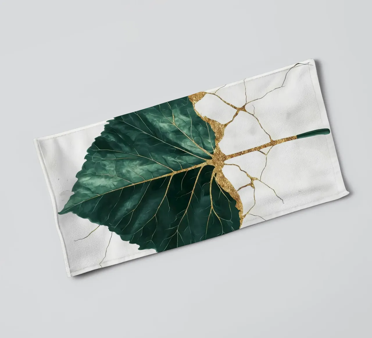 Arte minimalista in foglia d'oro asciugamano da bagno da Ginnery