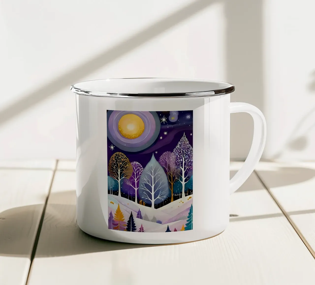Poster minimalista 44 tazza in smalto da Kadynce