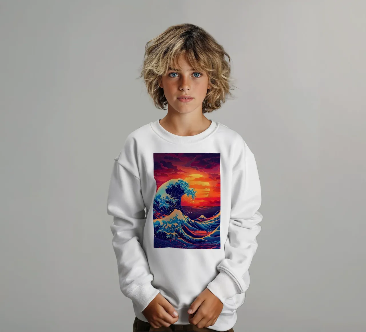 Gran Ola Retro sudadera para niño de Mikesell