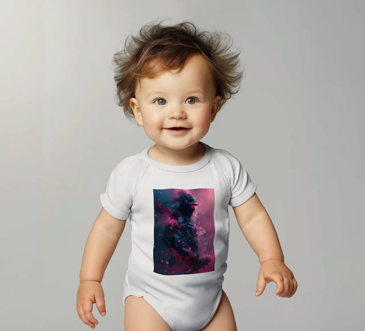 Samurai giapponese Sakura body neonato maniche corte da Mikesell