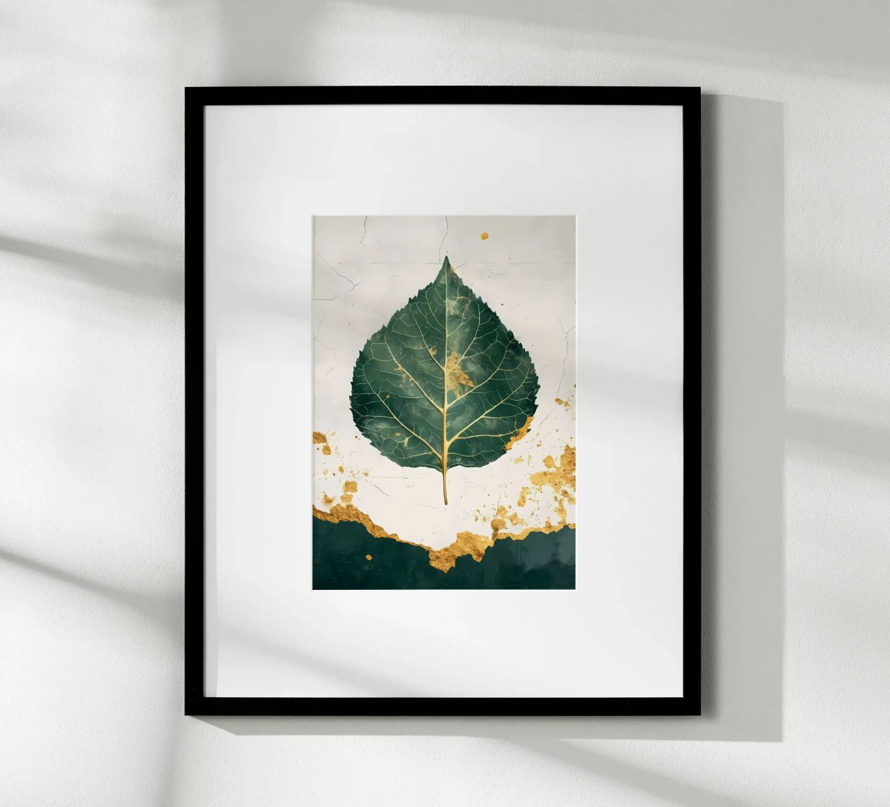 Blattgold Minimalistische Kunst Poster von Ginnery