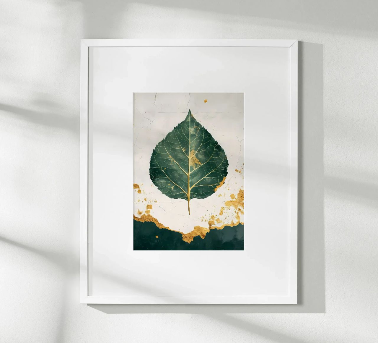 Blattgold Minimalistische Kunst Poster von Ginnery