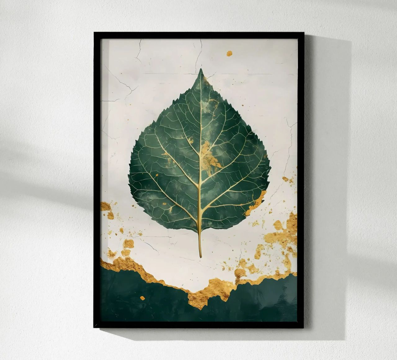 Blattgold Minimalistische Kunst Poster von Ginnery