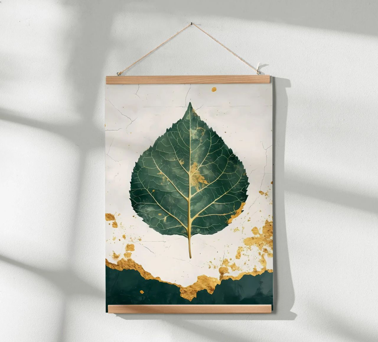 Blattgold Minimalistische Kunst Poster von Ginnery
