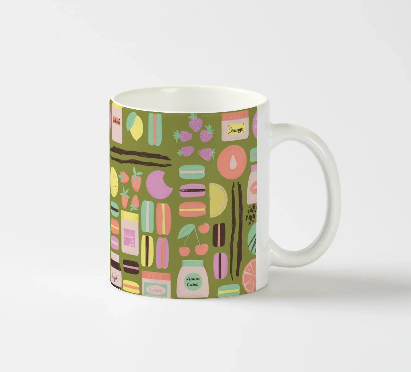 Macarons ceramic mug by nicigabrieldesigns