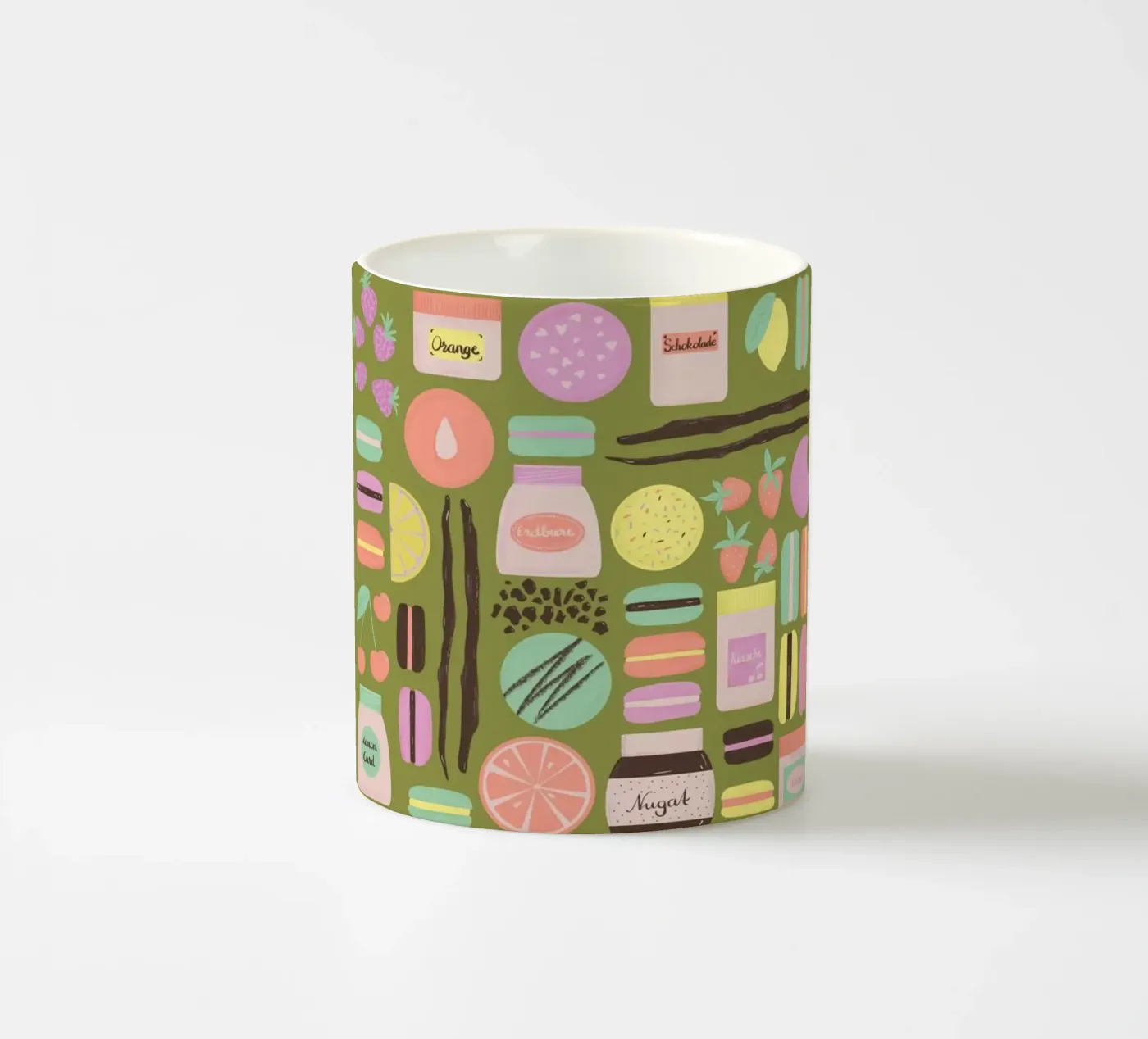 Macarons ceramic mug by nicigabrieldesigns