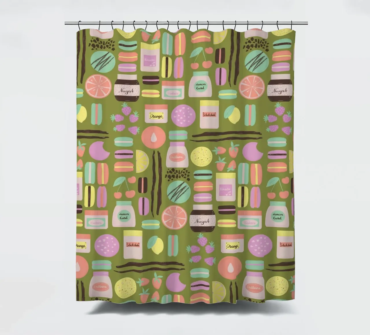 Macarons tenda da doccia da nicigabrieldesigns