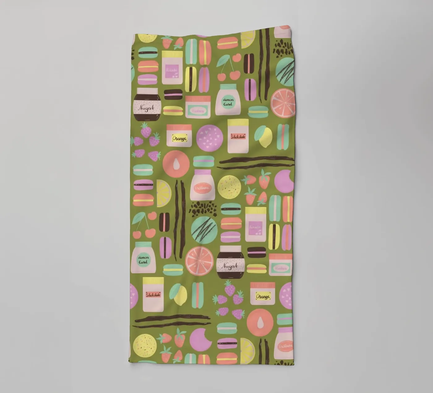 Macarons towel by nicigabrieldesigns