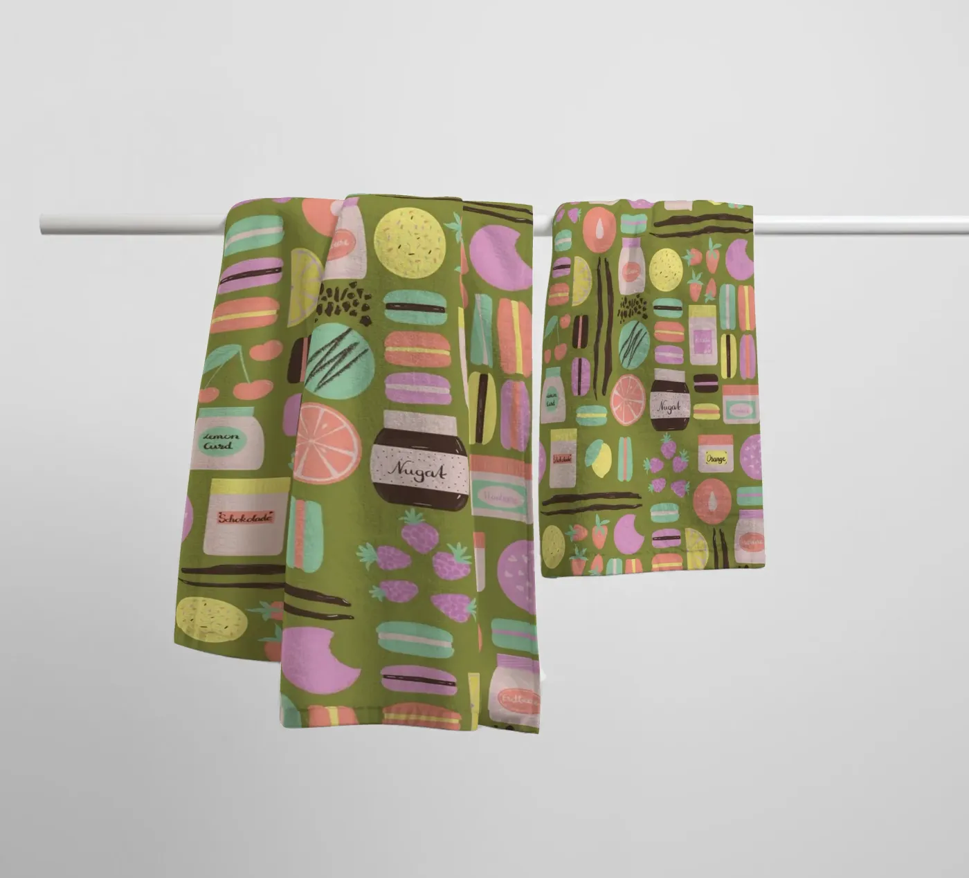 Macarons towel by nicigabrieldesigns