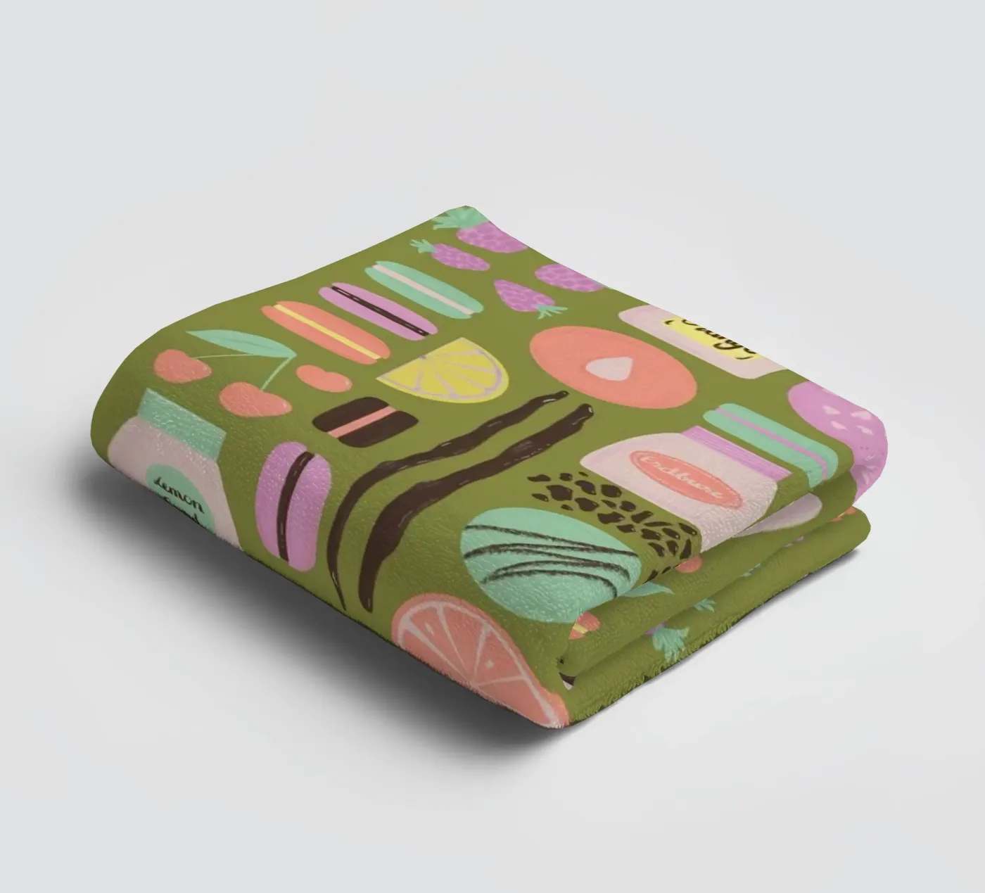 Macarons towel by nicigabrieldesigns