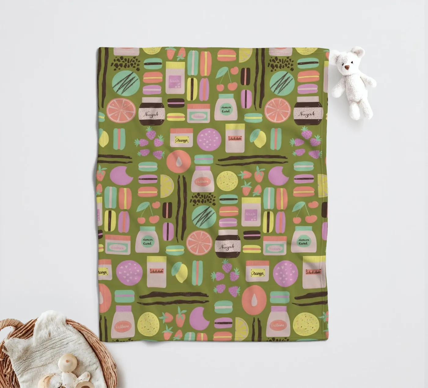 Macarons Fleecedecke von nicigabrieldesigns