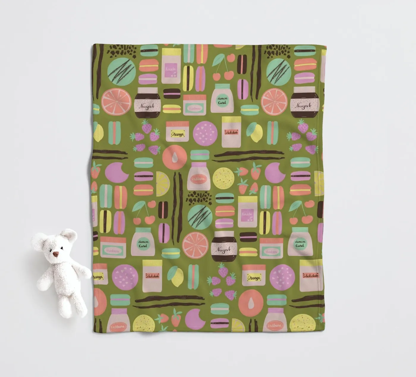 Macarons Fleecedecke von nicigabrieldesigns