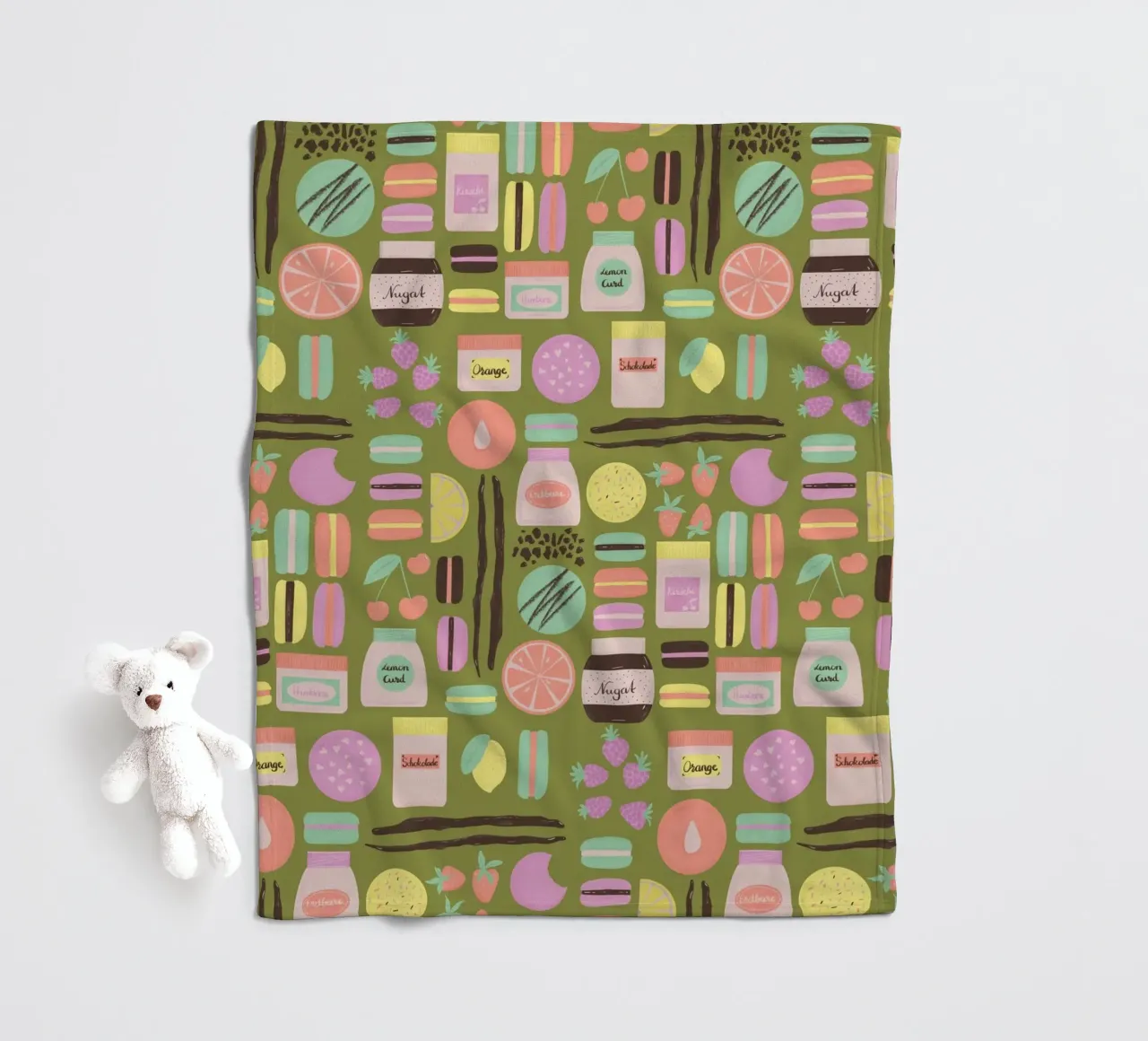 Macarons fleecedeken van nicigabrieldesigns