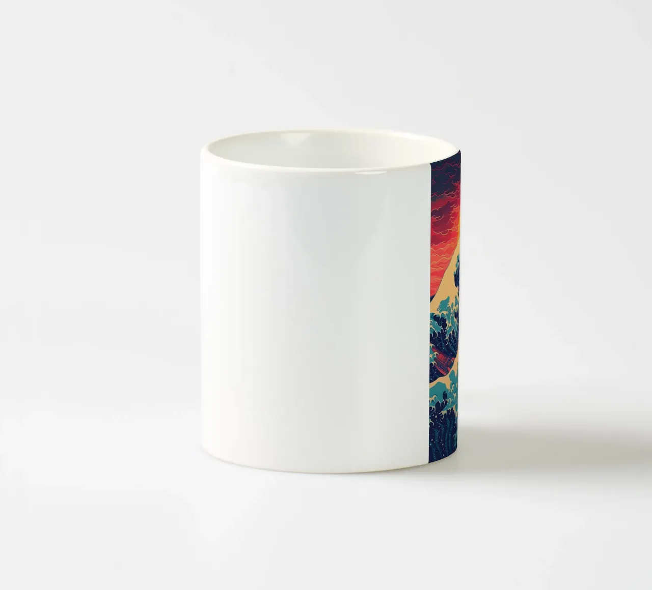 Grande onda retrò tazza in ceramica da Mikesell