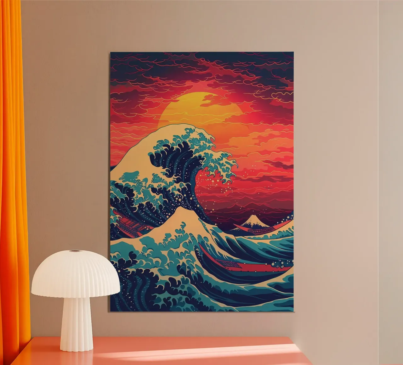 Great Wave Retro forex plate by Mikesell