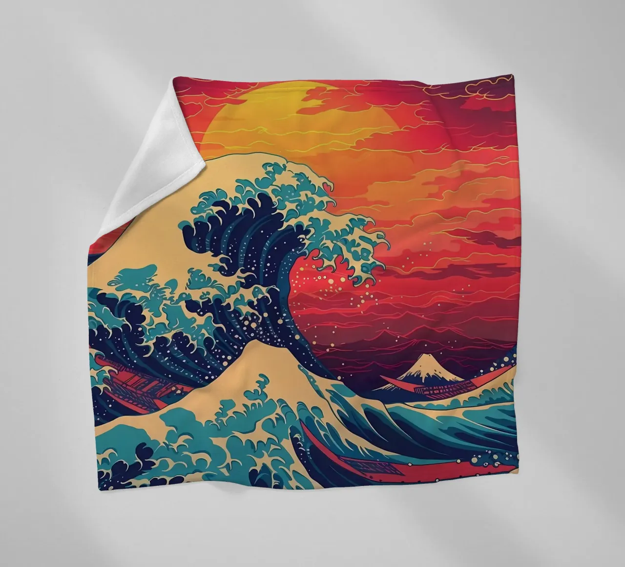 Grande onda retrò coperta in pile da Mikesell