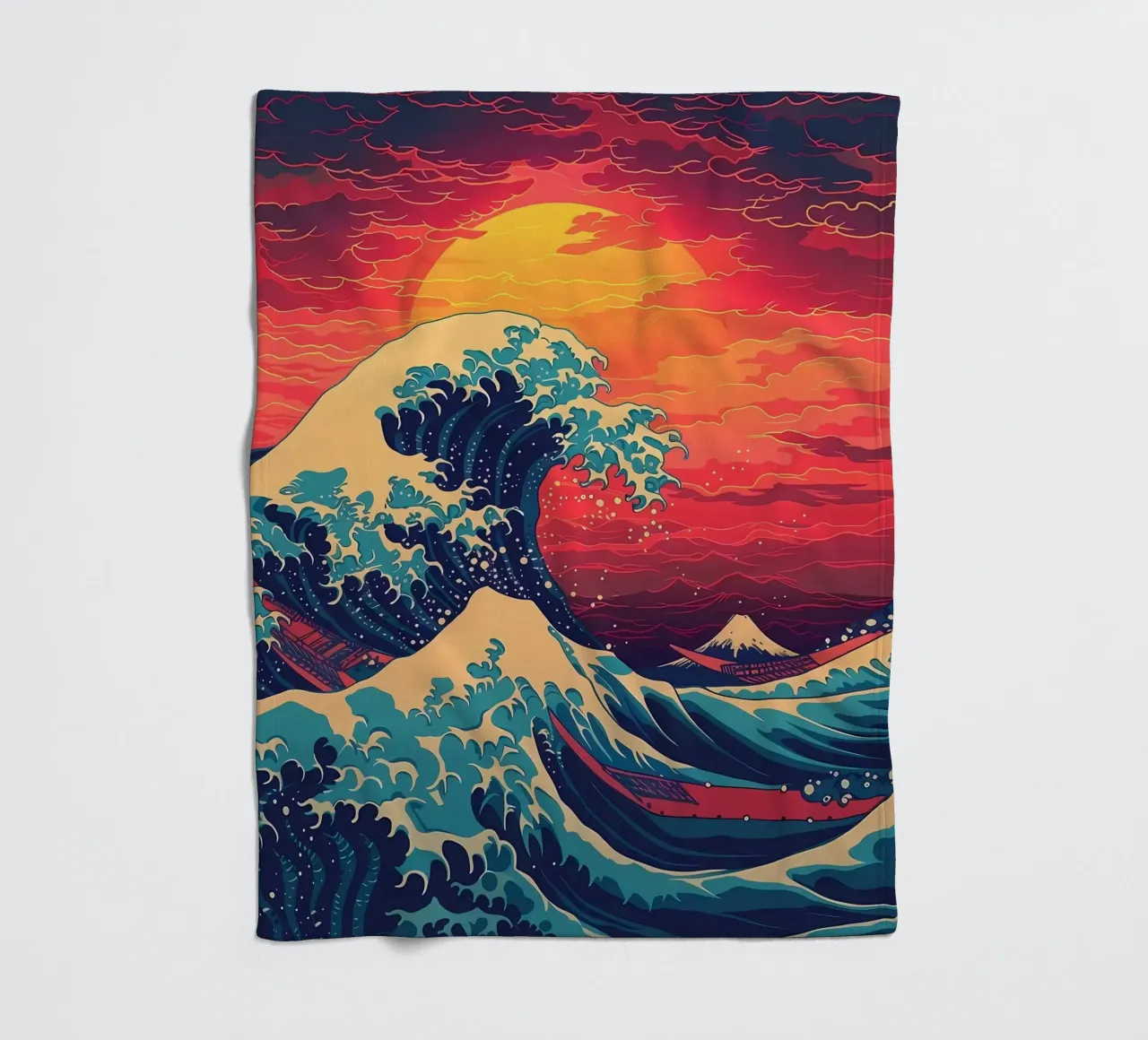 Grande onda retrò coperta in pile da Mikesell