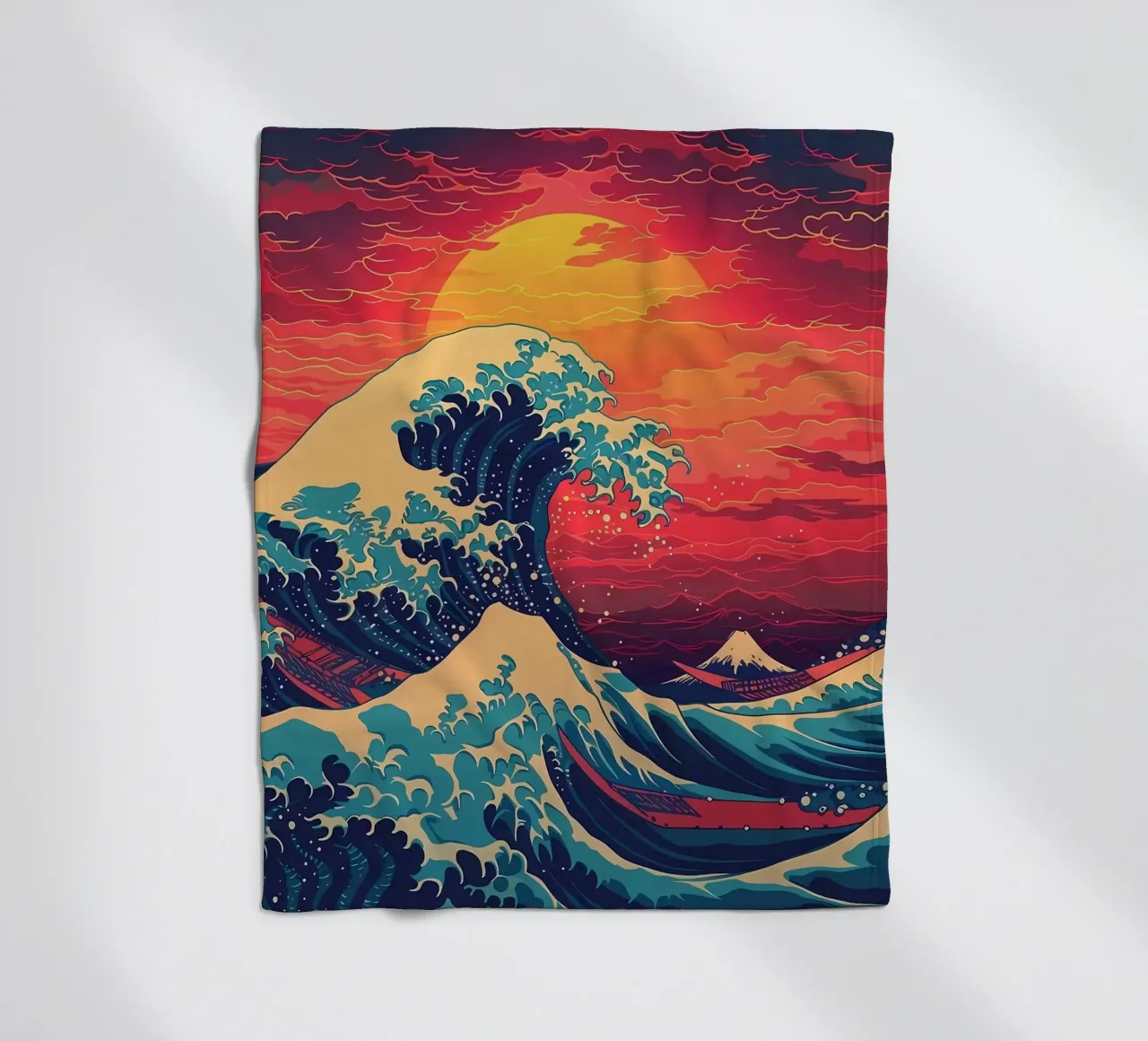 Grande onda retrò coperta in pile da Mikesell