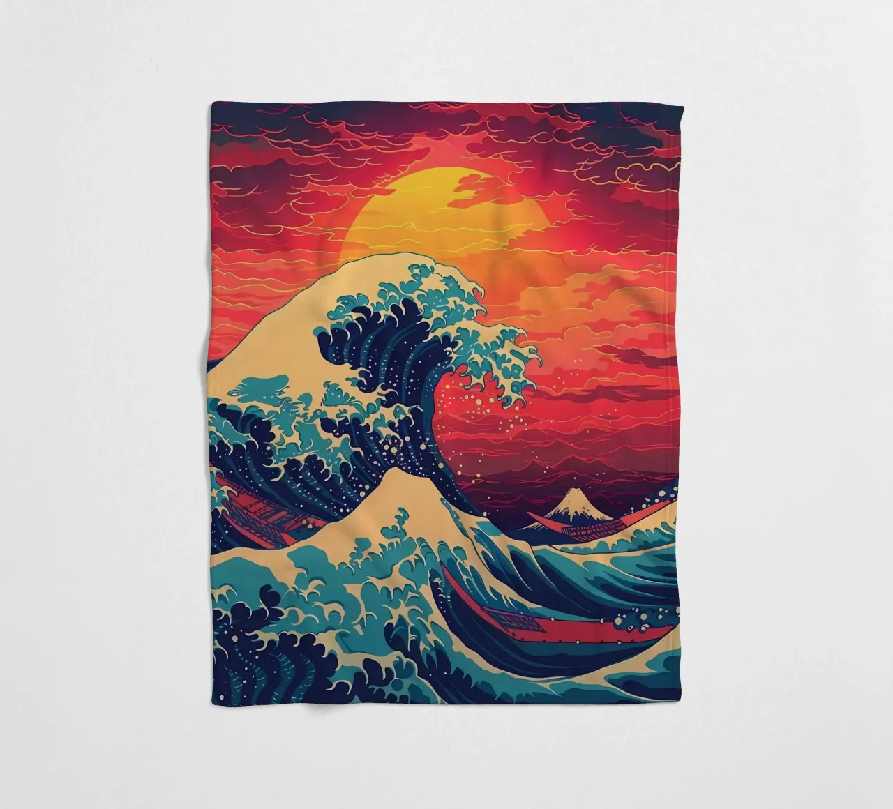 Grande onda retrò coperta in pile da Mikesell