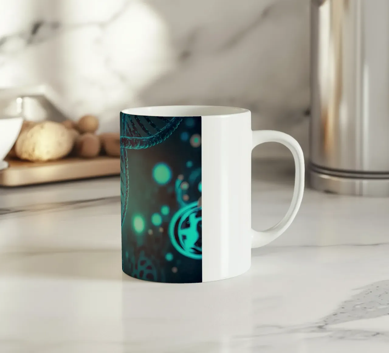 Astrazioni di DNA tazza in ceramica da Delaplane