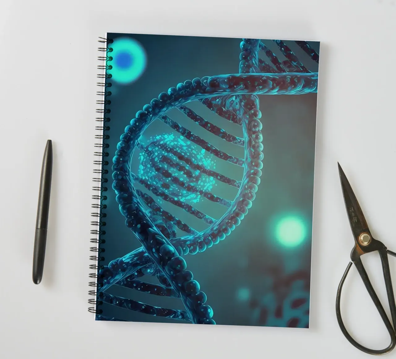 DNA Abstractions spiral notebook by Delaplane