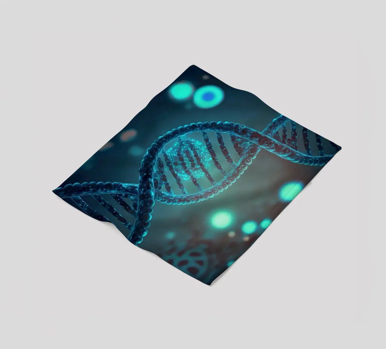 DNA Abstractions fleece blanket by Delaplane