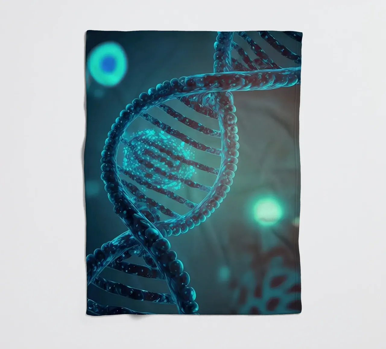 DNA Abstractions fleece blanket by Delaplane
