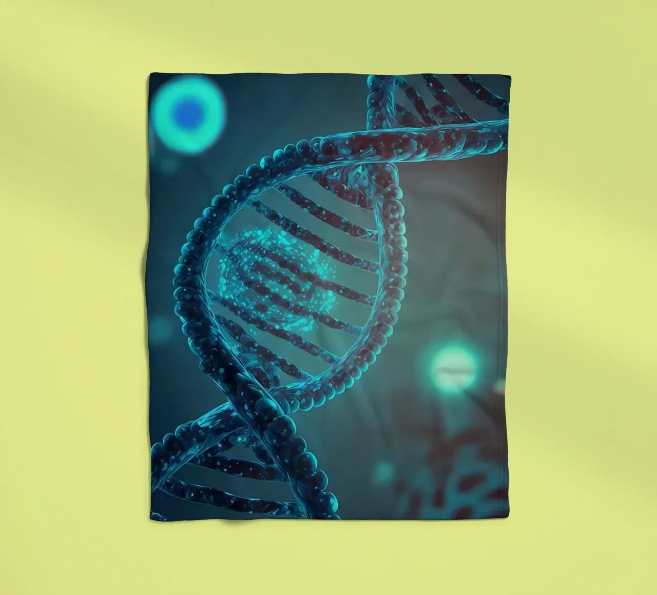 DNA Abstractions fleece blanket by Delaplane