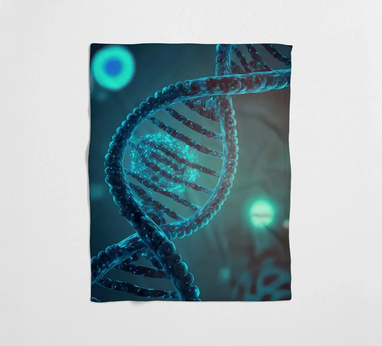 DNA Abstractions fleece blanket by Delaplane