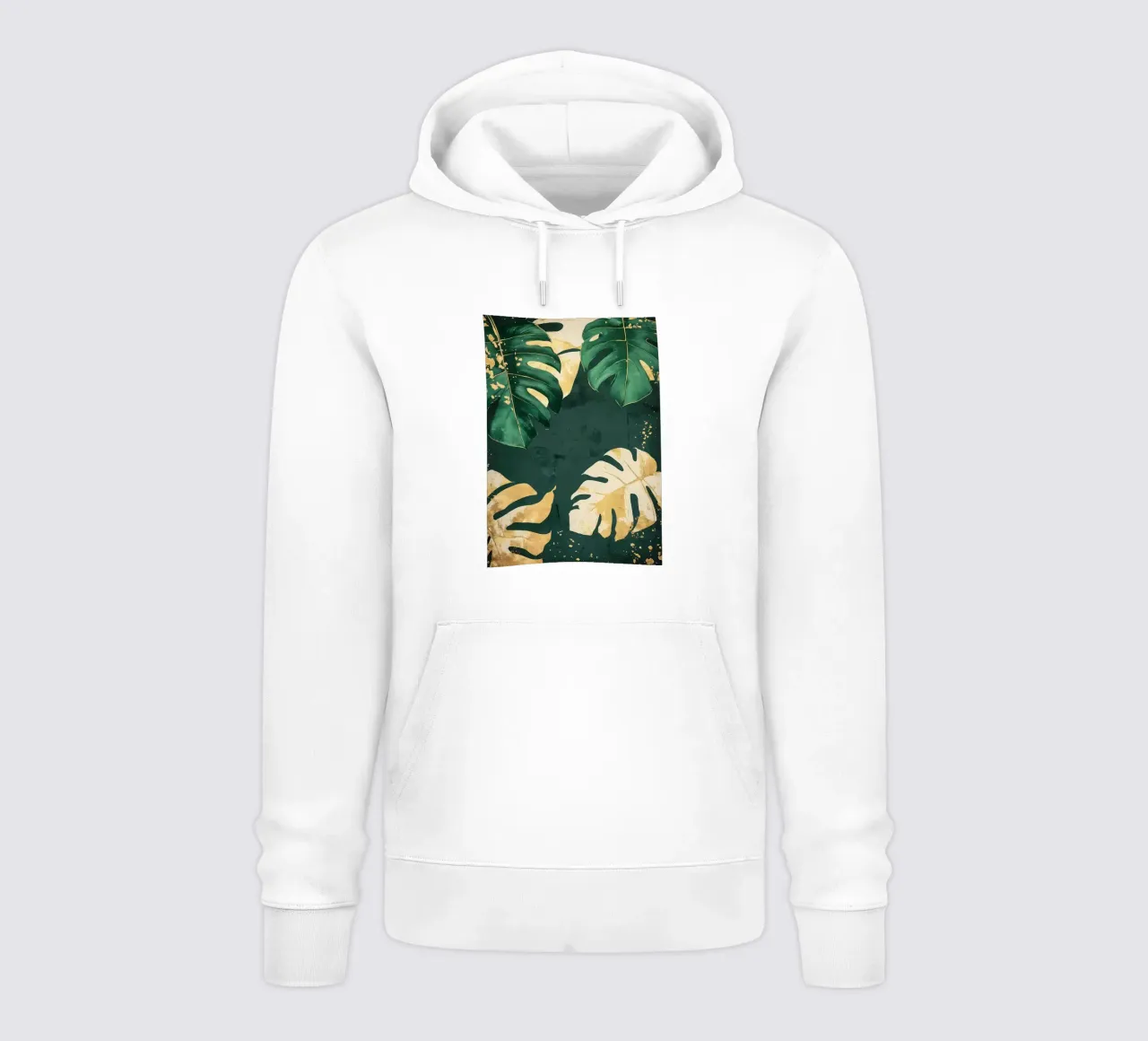 Arte tropicale in foglia d'oro felpa con cappuccio da Ginnery
