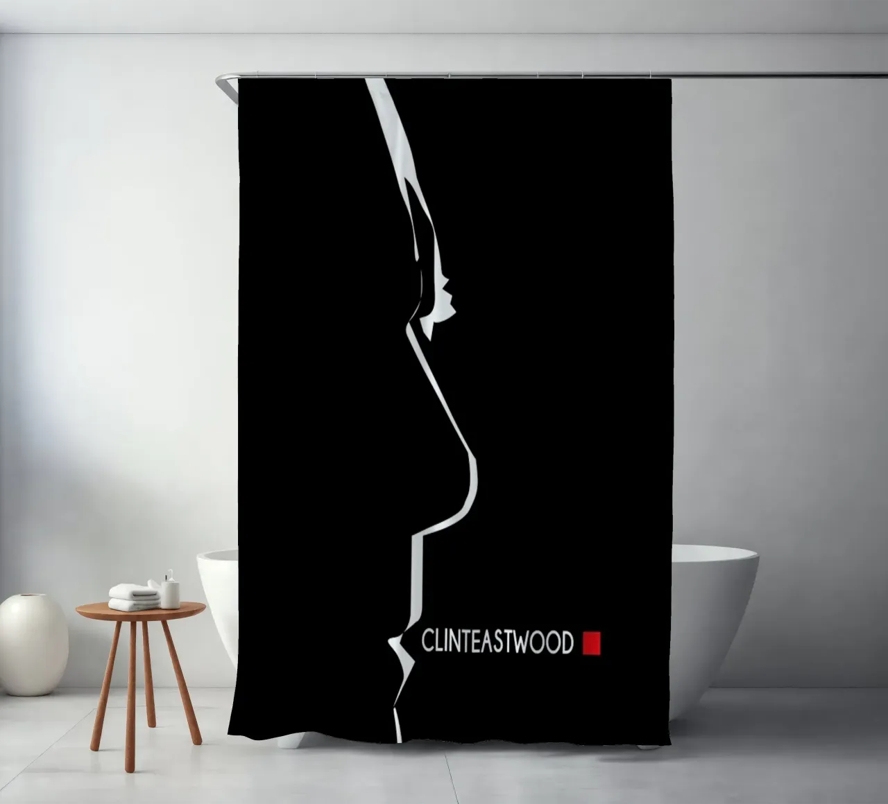 Clint shower curtain by AS Art