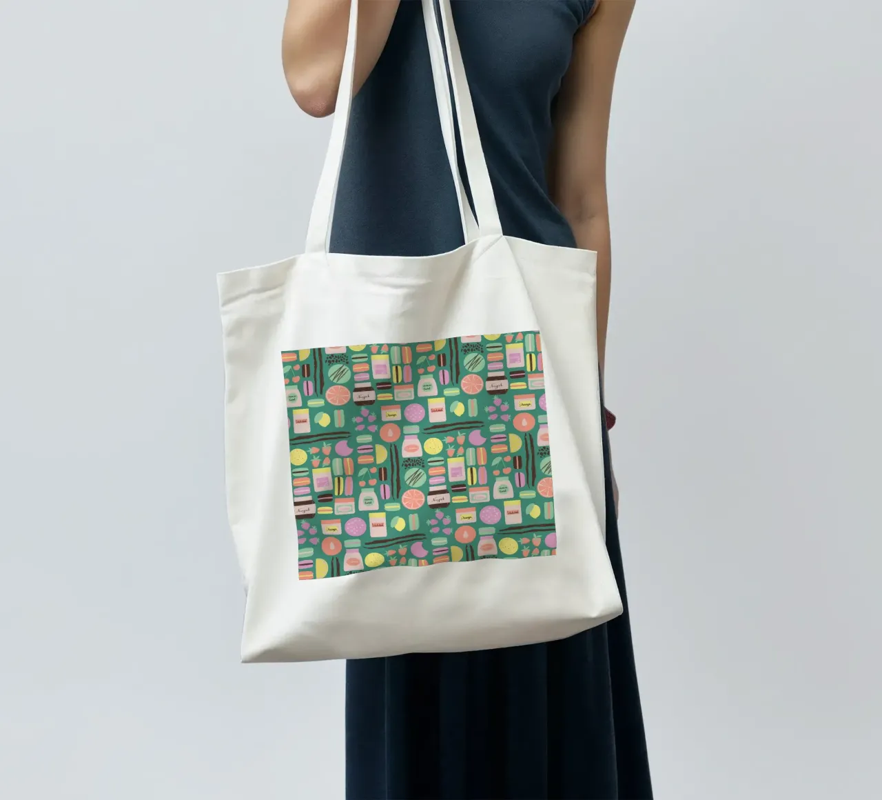 Macarons borsa in juta da nicigabrieldesigns