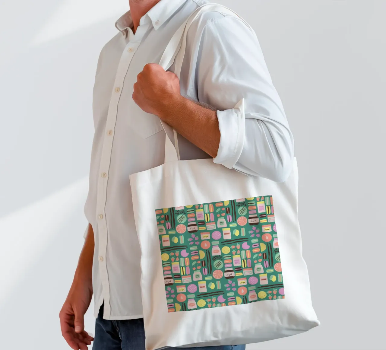 Macarons borsa in juta da nicigabrieldesigns