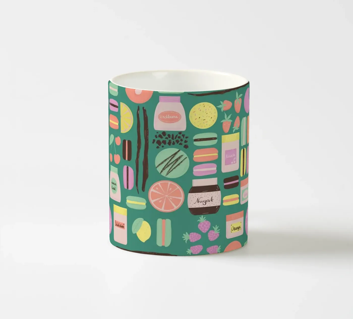 Macarons ceramic mug by nicigabrieldesigns