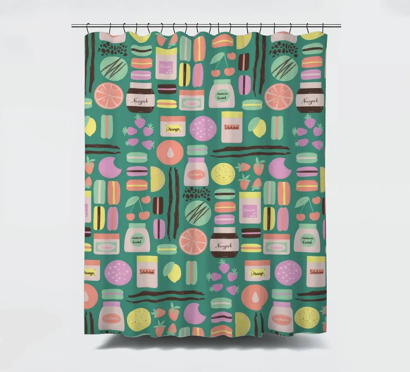 Macarons Duschvorhang von nicigabrieldesigns