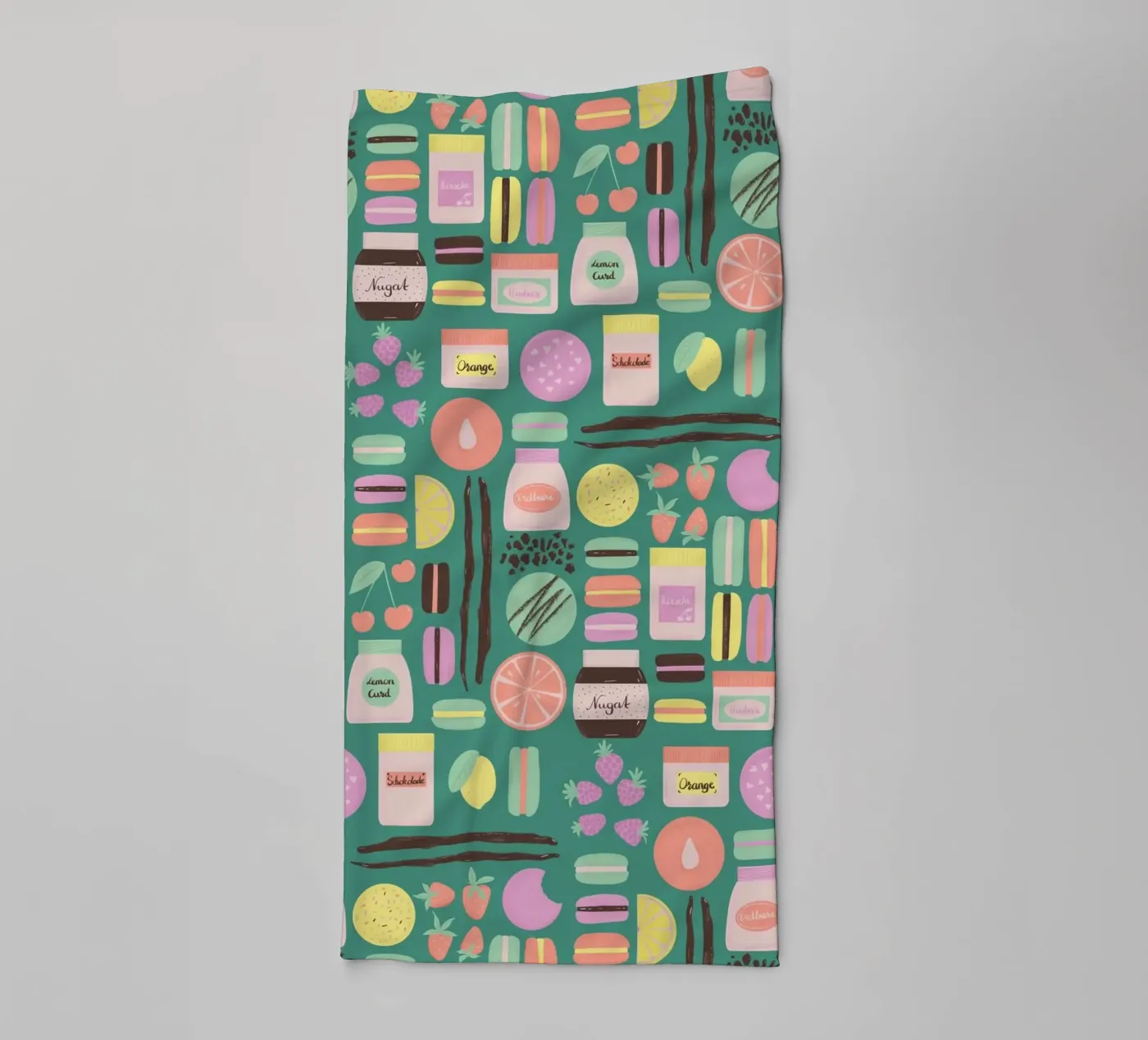Macarons towel by nicigabrieldesigns