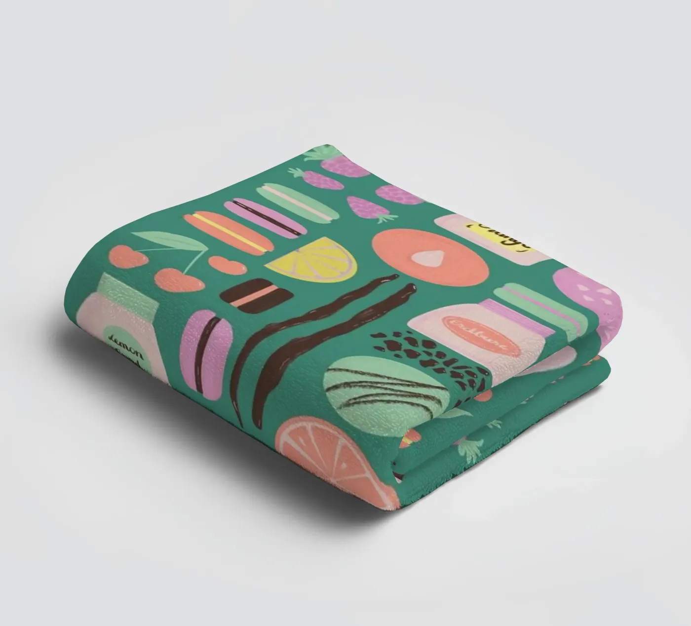 Macarons towel by nicigabrieldesigns