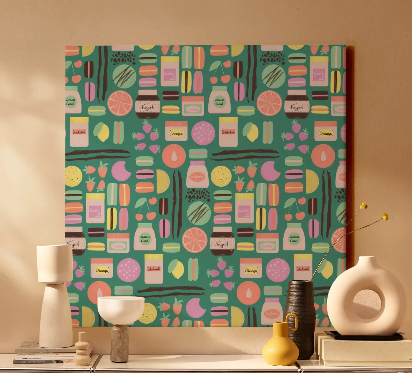 Macarons canvas by nicigabrieldesigns