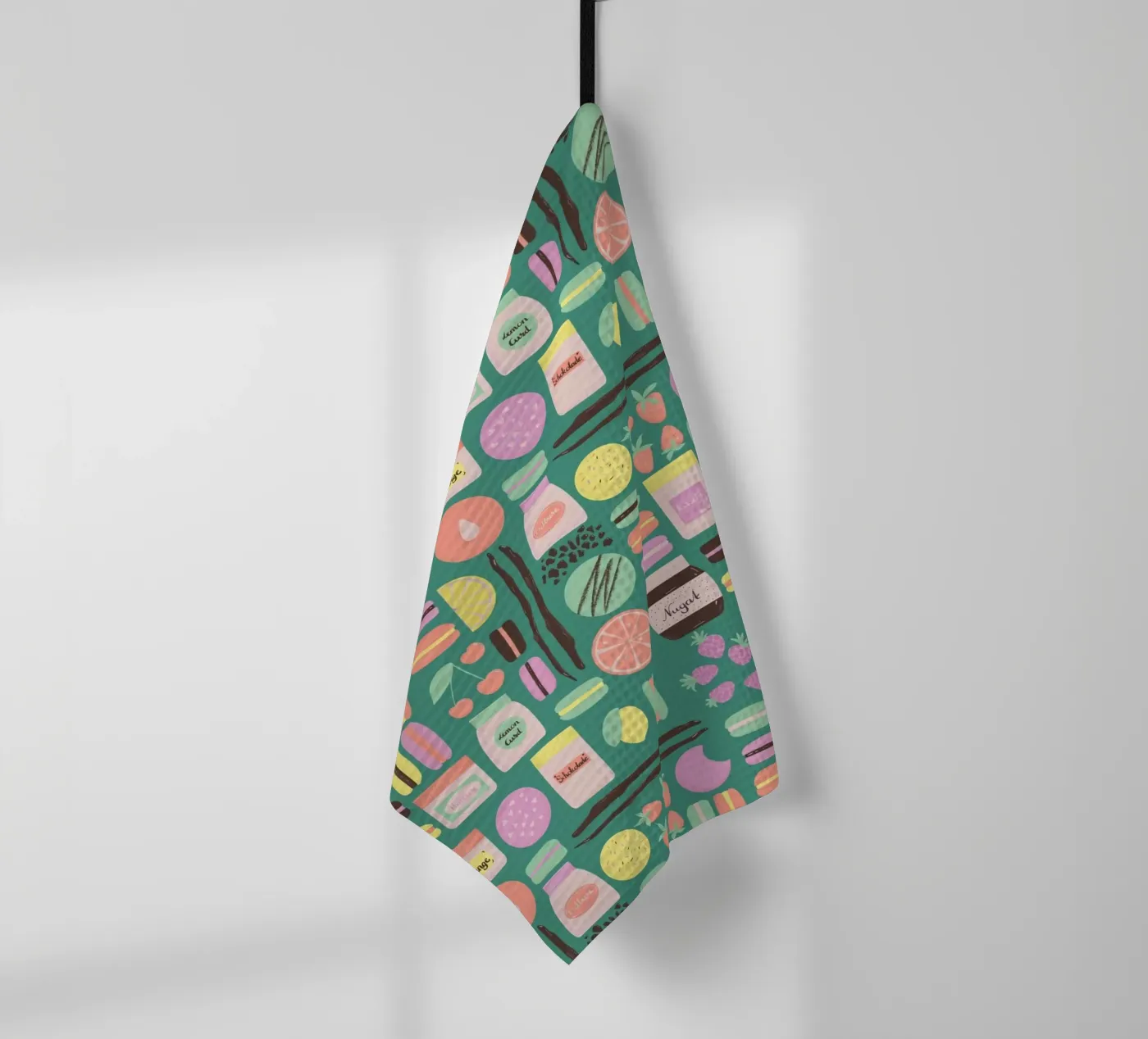 Macarons tea towel by nicigabrieldesigns