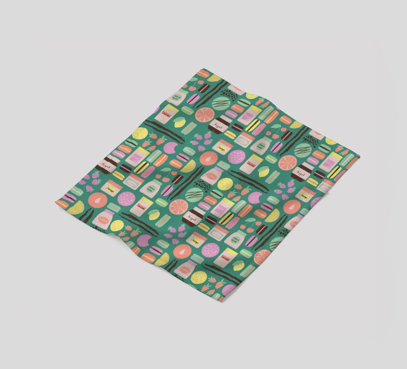 Macarons fleece blanket by nicigabrieldesigns