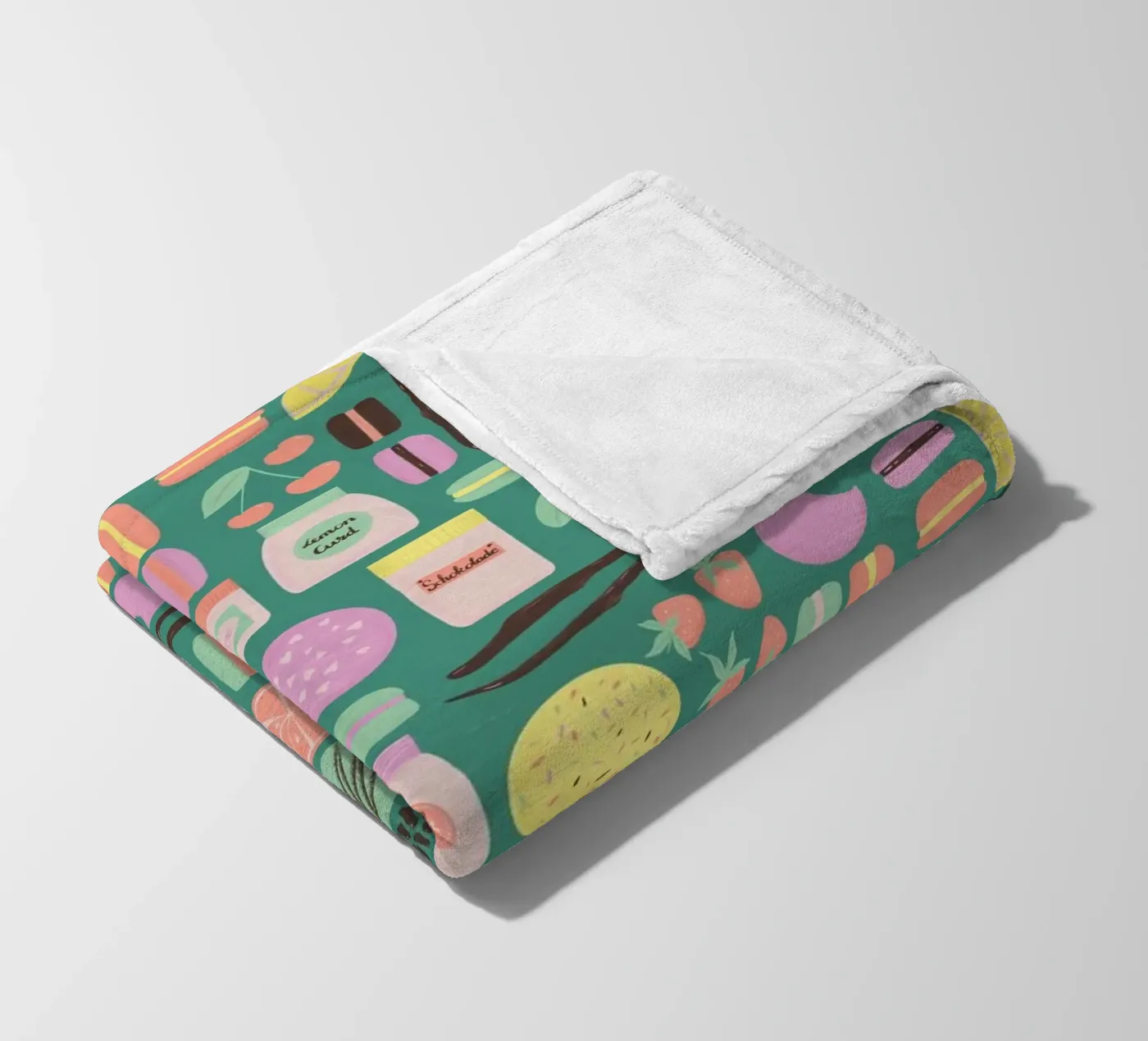 Macarons fleece blanket by nicigabrieldesigns