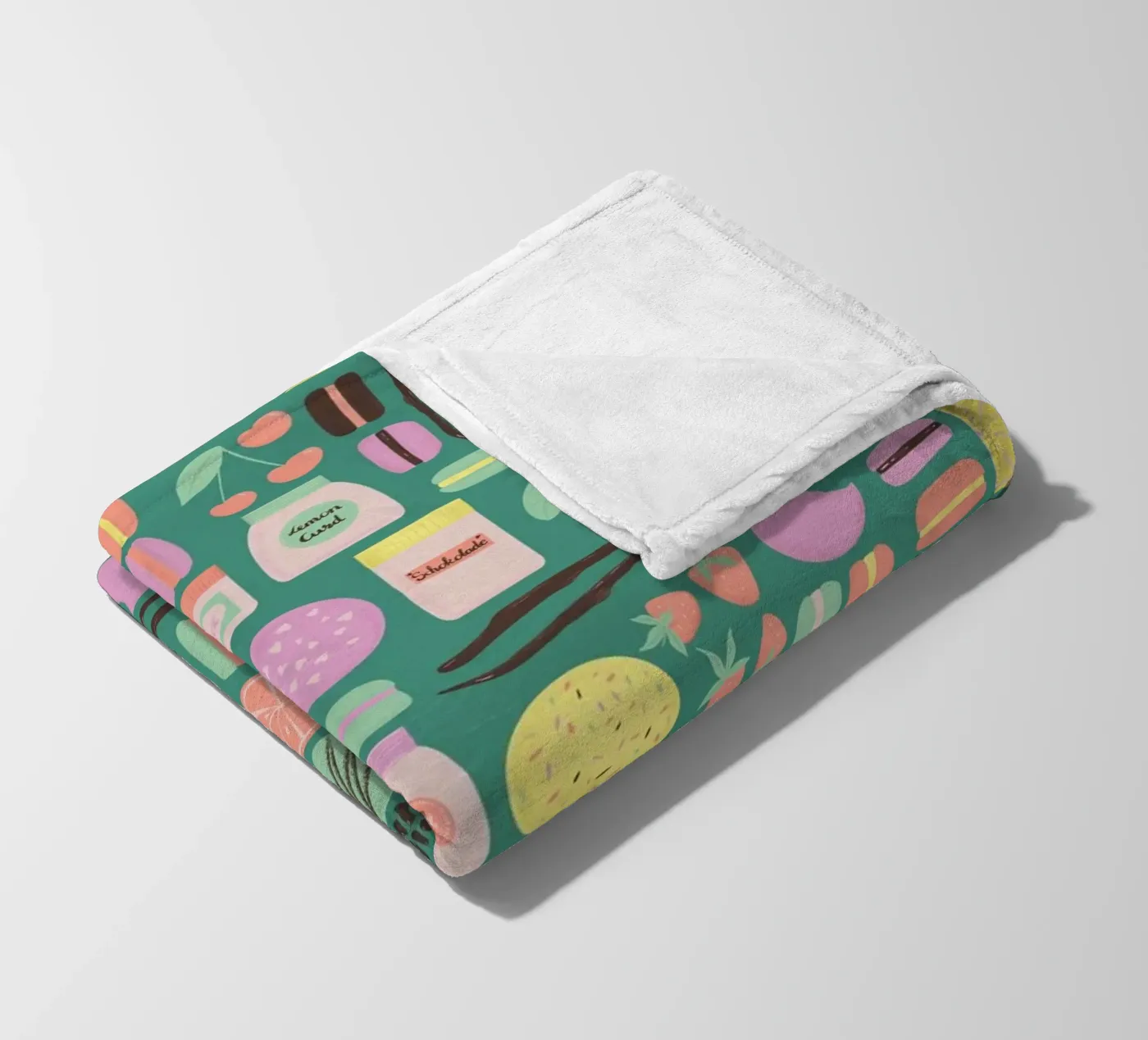 Macarons fleece blanket by nicigabrieldesigns