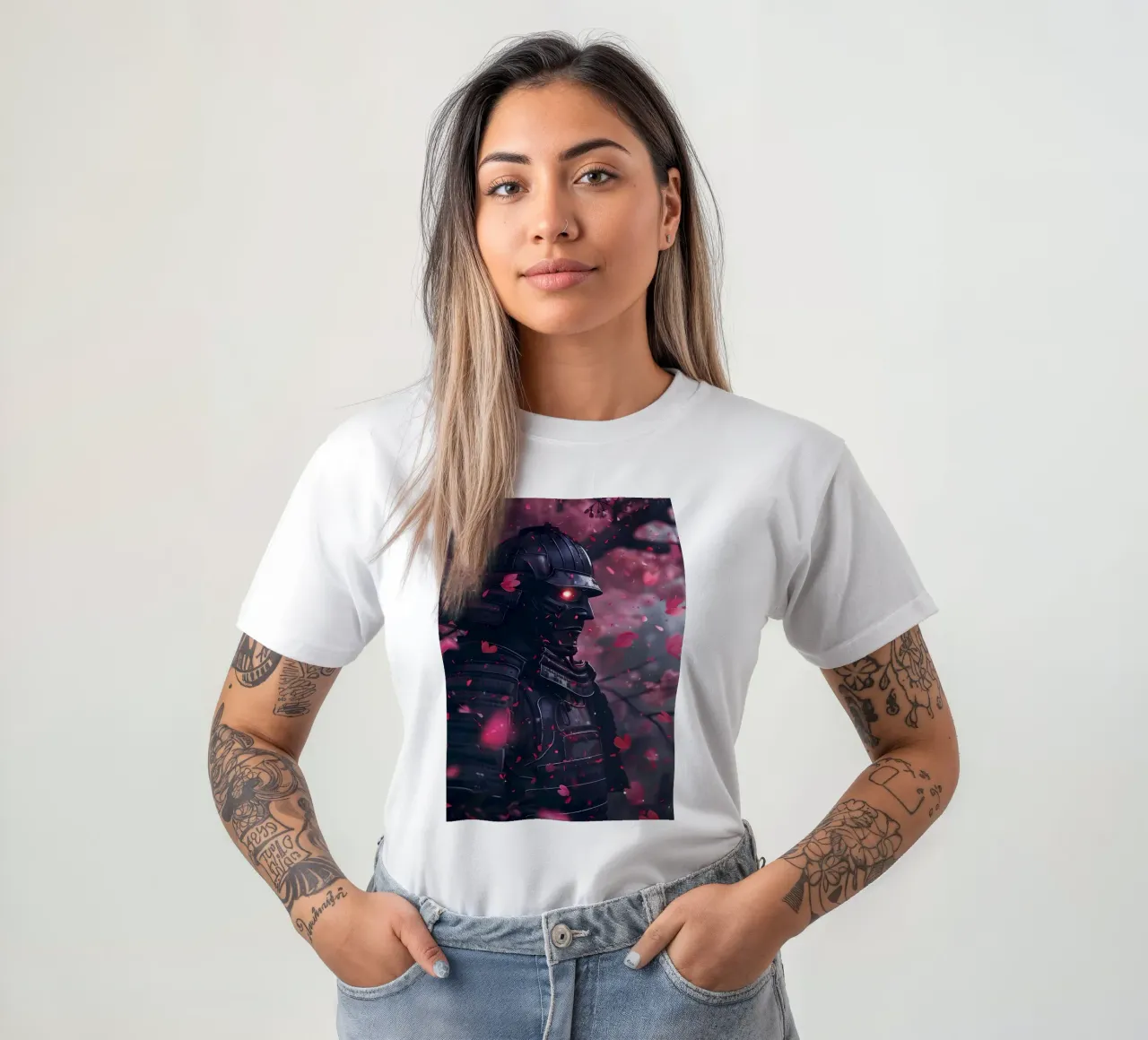 Samurai giapponese Sakura t-shirt da Mikesell