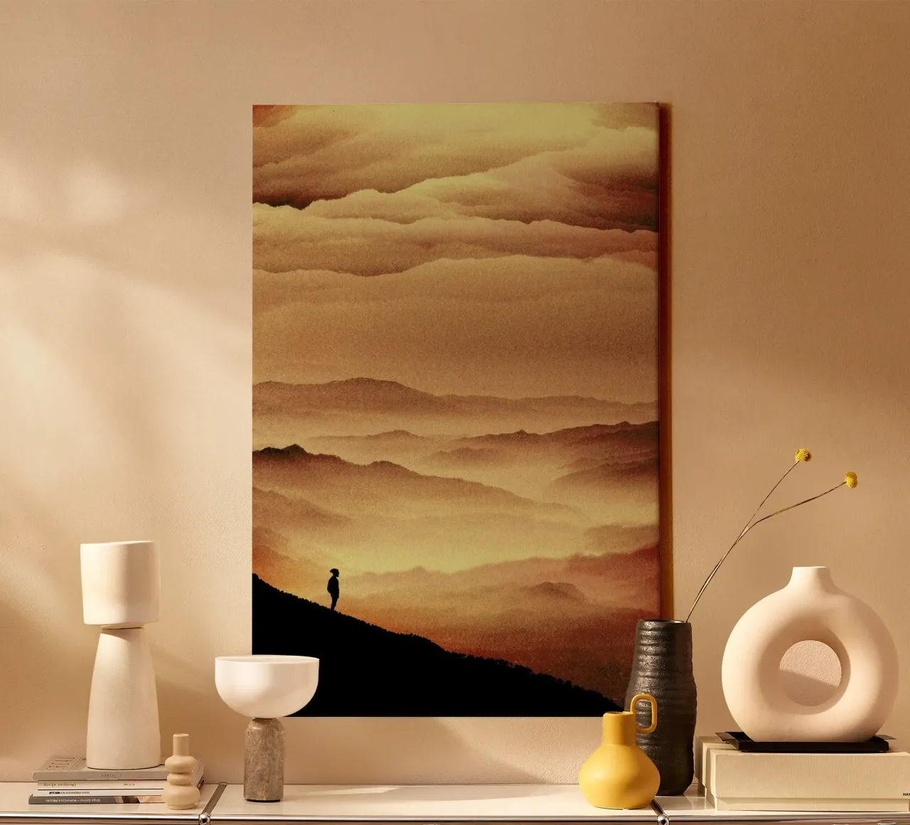 Red Noise Isolation Series canvas by Stoian Hitrov