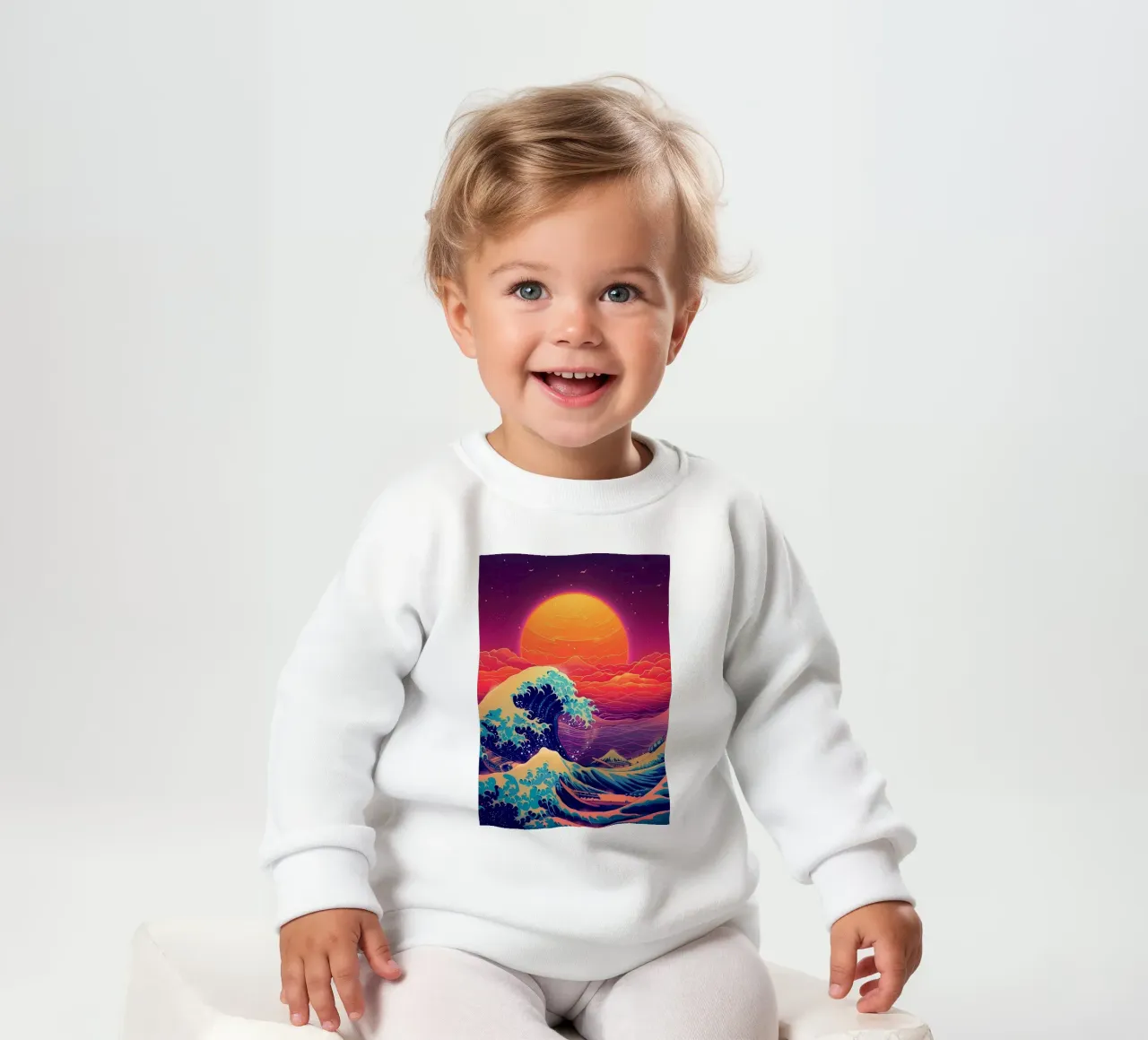 Grande onda retrò felpa neonato da Mikesell