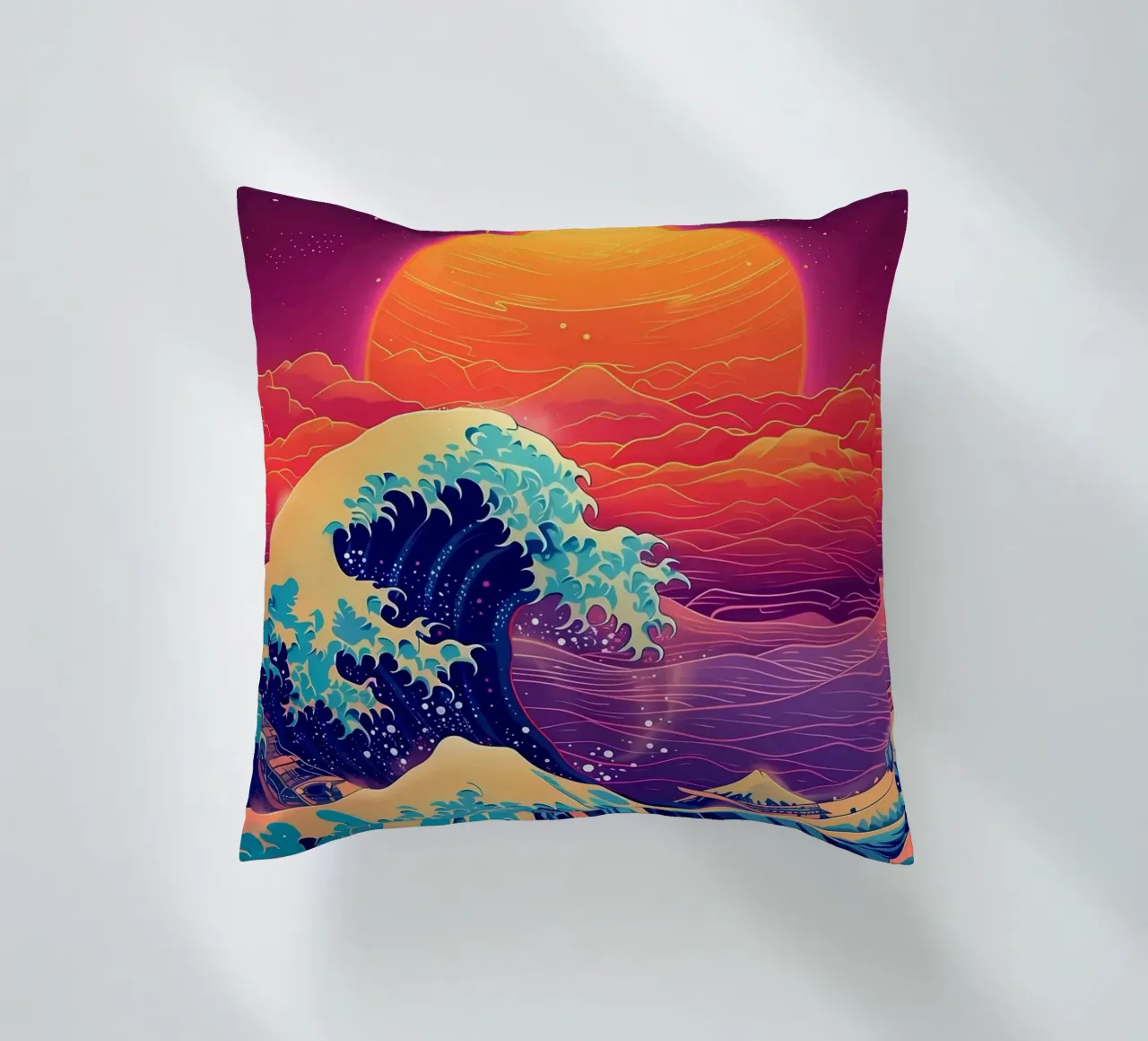 Grande onda retrò cuscino da Mikesell