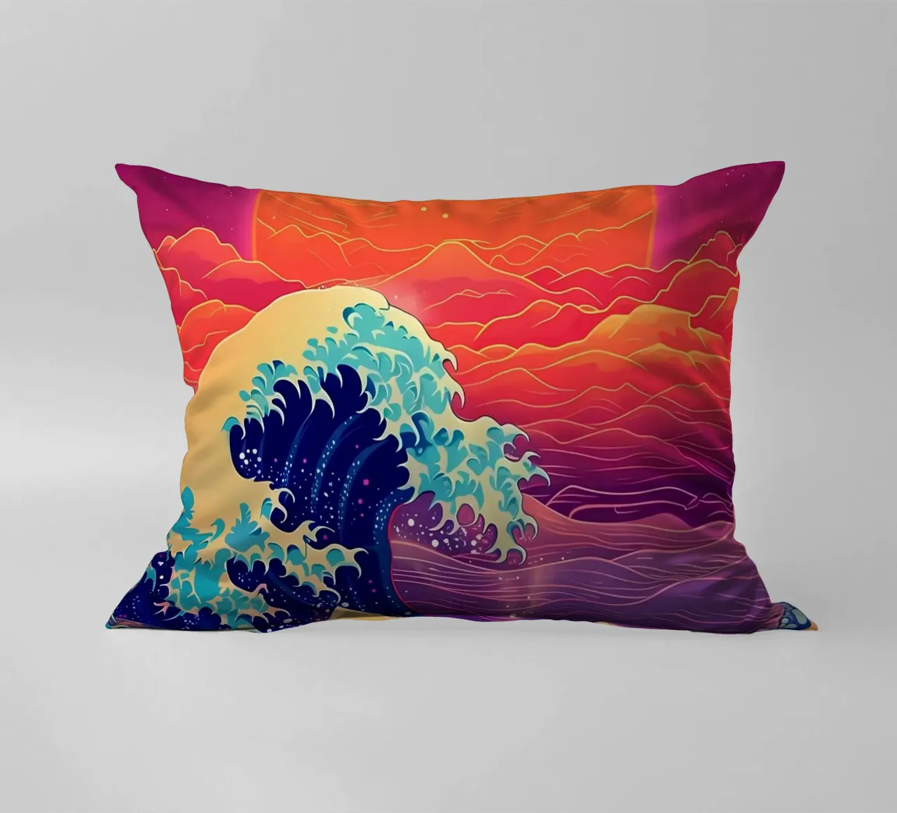 Grande onda retrò cuscino da Mikesell