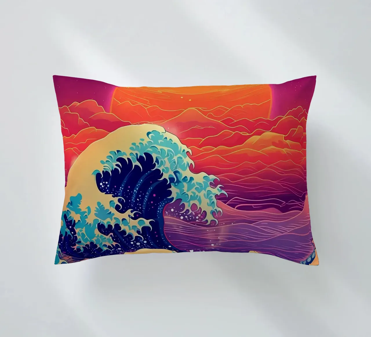Grande onda retrò cuscino da Mikesell
